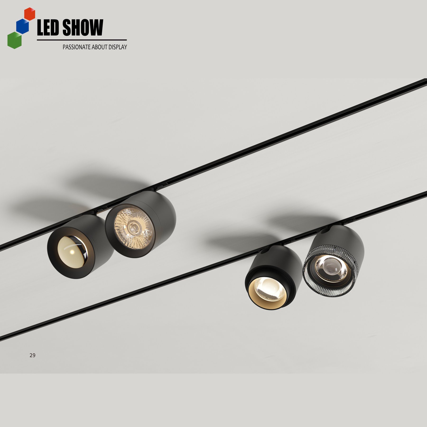 ML-B70 Series Adjustable Beam Track Lights 7W-20W 48V 25°-65° Adjustable Angle 3000K/4000K/5000K Commercial Spotlights