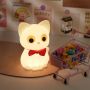 Cute cat silicone night light for kids' room