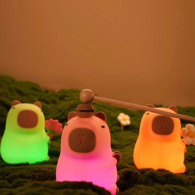 Silicone Capybara Colorful Night Light