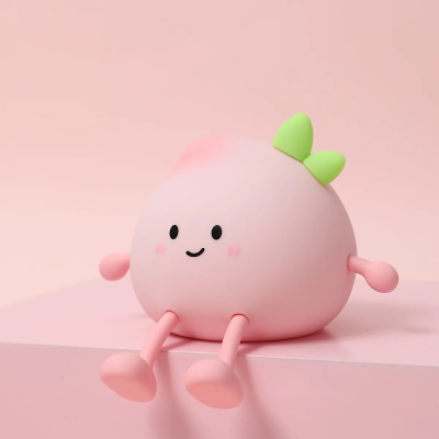 Peach-Shaped Silicone Night Light