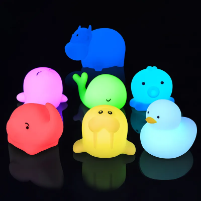 Versatile Animal-Shaped Silicone IP67 Bath Lamp Toys