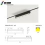 ML-FLSF Series Ultra-Slim Track Garment LED Light 7W/10W 48V 108° Wide Beam 3000K/4000K/5000K Optional