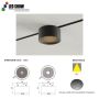 ML-D80 Series Wide Beam Track Lights 10W 48V 60° Beam Angle Optional Honeycomb Anti-Glare 3000K/4000K/5000K Commercial Lighting